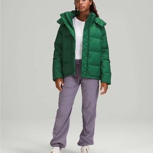 lululemon wunder puff 600 down fill Green Puffer Jacket